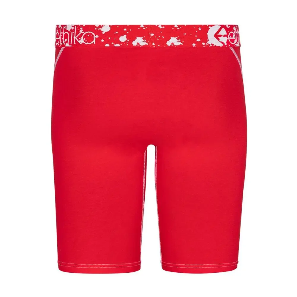Ethika Mens Fit Kit Red Splatter Boxer Brief & Sock Set Size Medium New White
